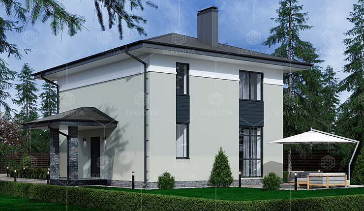 Практичность и стиль дома «Мирт» 125 м² 