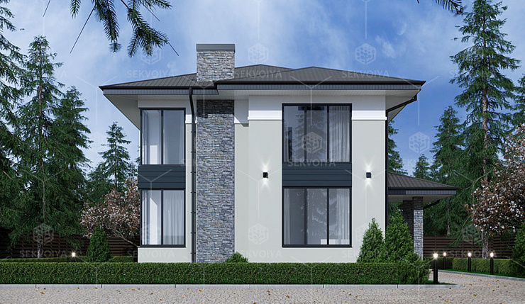 Практичность и стиль дома «Мирт» 125 м² 